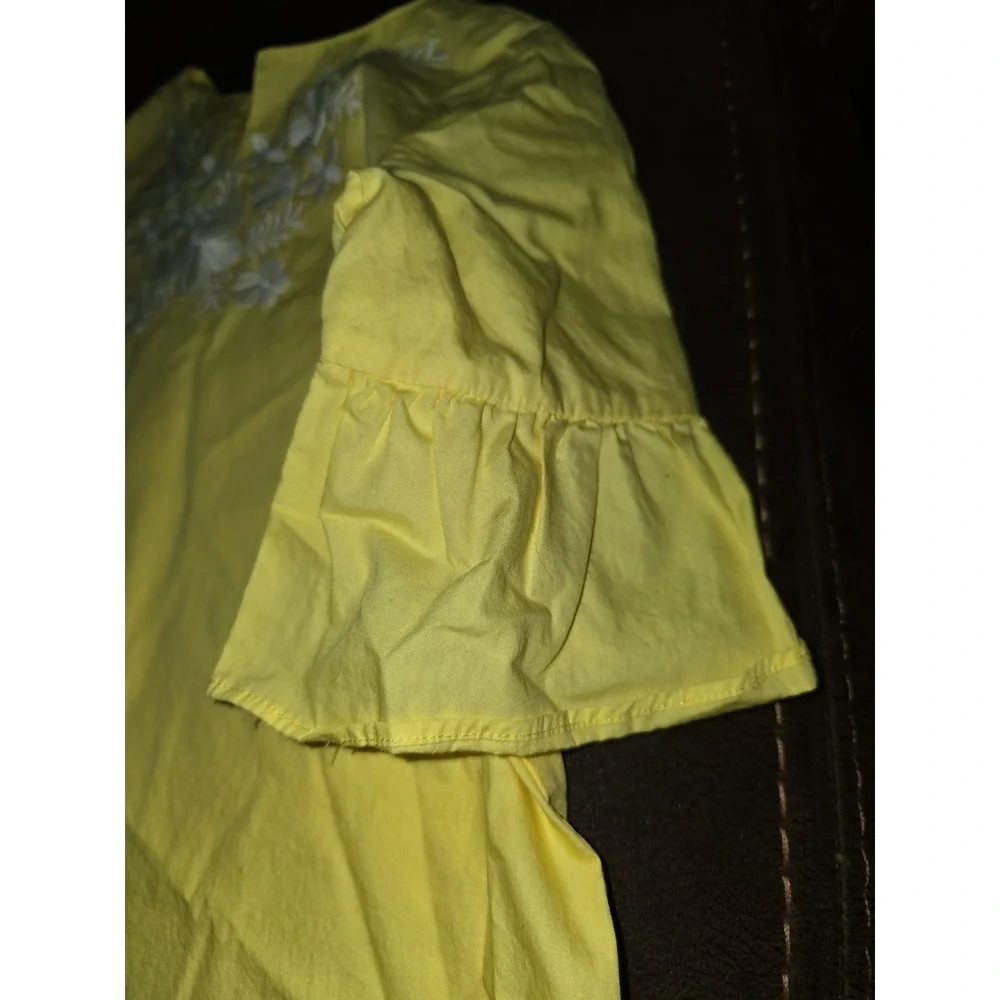 Janie and jack yellow‎ floral Easter dress size 7